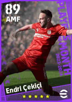 Endri Cekici eFootball 2026 player card — 89 OVR AMF