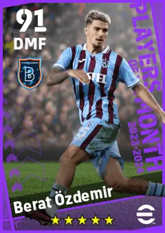 Berat Ozdemir eFootball 2026 player card — 91 OVR DMF