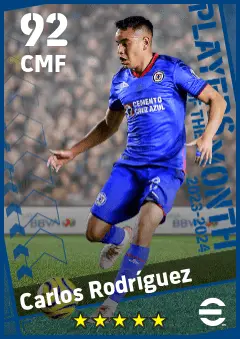 Carlos Rodriguez eFootball 2026 player card — 92 OVR CMF