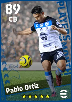 Pablo Ortiz eFootball 2026 player card — 89 OVR CB