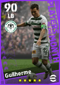Guilherme eFootball 2026 player card — 90 OVR LB