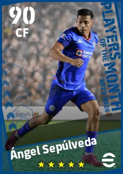 Angel Sepulveda eFootball 2026 player card — 90 OVR CF