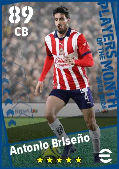 Antonio Briseno eFootball 2026 player card — 89 OVR CB