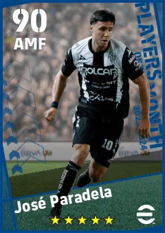 Jose Paradela eFootball 2026 player card — 90 OVR AMF