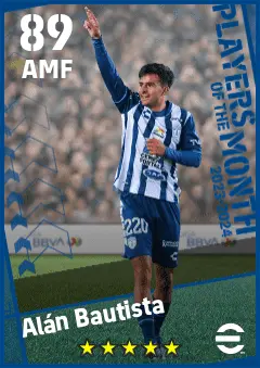 Alan Bautista eFootball 2026 player card — 89 OVR AMF