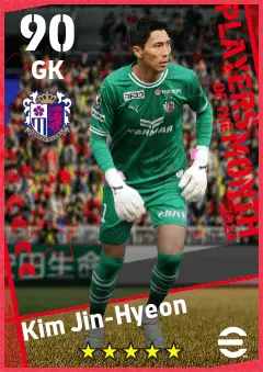 Kim Jin-Hyeon eFootball 2026 player card — 90 OVR GK