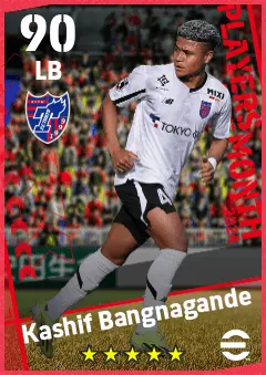 Kashif Bangnagande eFootball 2026 player card — 90 OVR LB