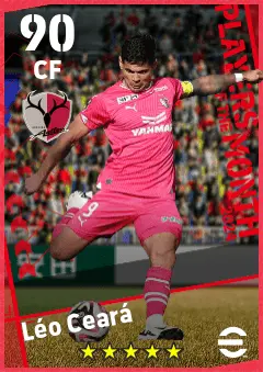 Leo Ceara eFootball 2026 player card — 90 OVR CF