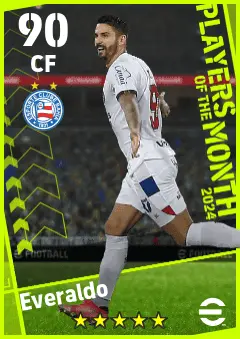 Everaldo eFootball 2026 player card — 90 OVR CF