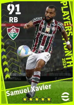 Samuel Xavier eFootball 2026 player card — 91 OVR RB