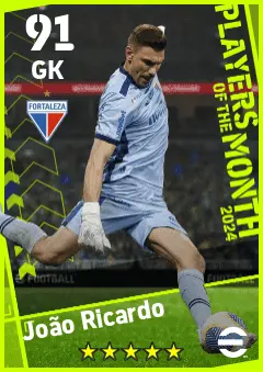 Joao Ricardo eFootball 2026 player card — 91 OVR GK