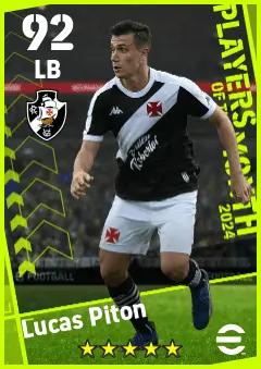 Lucas Piton eFootball 2026 player card — 92 OVR LB