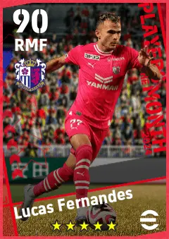 Lucas Fernandes eFootball 2026 player card — 90 OVR RMF