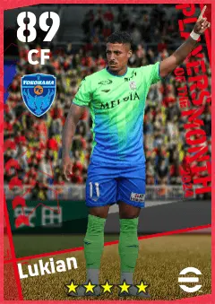 Lukian eFootball 2026 player card — 89 OVR CF