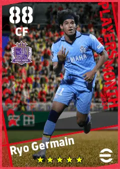Ryo Germain eFootball 2026 player card — 88 OVR CF