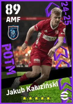 Jakub Kaluzinski eFootball 2026 player card — 89 OVR AMF