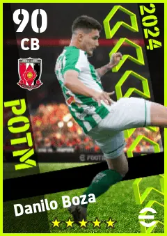 Danilo Boza eFootball 2026 player card — 90 OVR CB