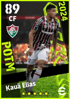 Kaua Elias eFootball 2026 player card — 89 OVR CF