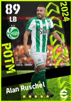 Alan Ruschel eFootball 2026 player card — 89 OVR LB