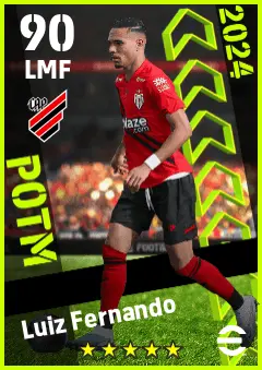 Luiz Fernando eFootball 2026 player card — 90 OVR LMF