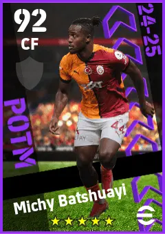 Michy Batshuayi eFootball 2026 player card — 92 OVR CF