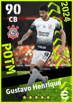 Gustavo Henrique eFootball 2026 player card — 90 OVR CB