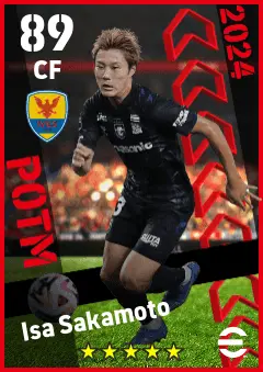 Isa Sakamoto eFootball 2026 player card — 89 OVR CF