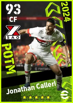 Jonathan Calleri eFootball 2026 player card — 93 OVR CF