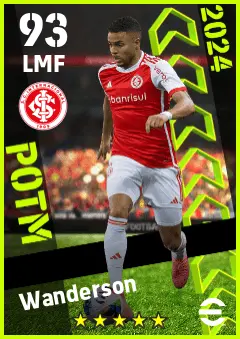 Wanderson eFootball 2026 player card — 93 OVR LMF