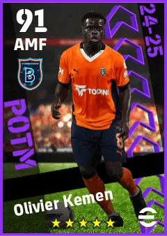 Olivier Kemen eFootball 2026 player card — 91 OVR AMF