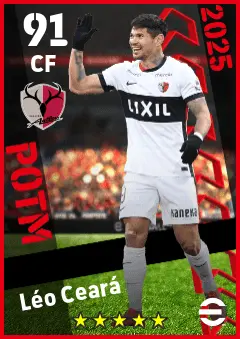 Leo Ceara eFootball 2026 player card — 91 OVR CF
