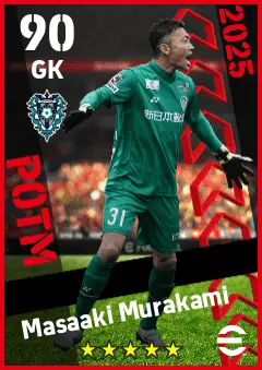 Masaaki Murakami eFootball 2026 player card — 90 OVR GK
