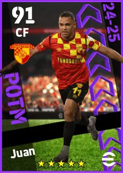 Juan eFootball 2026 player card — 91 OVR CF