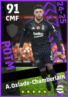 A.Oxlade Chamberlain eFootball 2026 player card — 91 OVR CMF