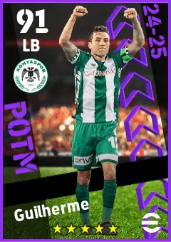 Guilherme eFootball 2026 player card — 91 OVR LB