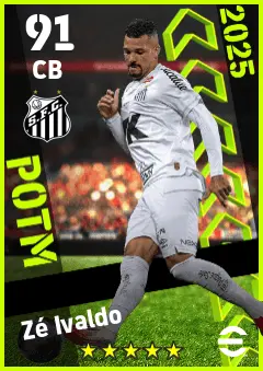 Ze Ivaldo eFootball 2026 player card — 91 OVR CB