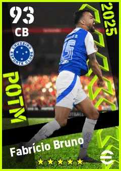Fabricio Bruno eFootball 2026 player card — 93 OVR CB