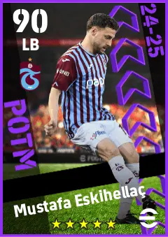 Mustafa Eskihellac eFootball 2026 player card — 90 OVR LB