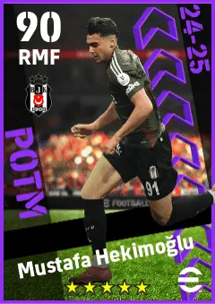 Mustafa Hekimoglu eFootball 2026 player card — 90 OVR RMF