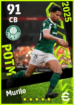 Murilo eFootball 2026 player card — 91 OVR CB