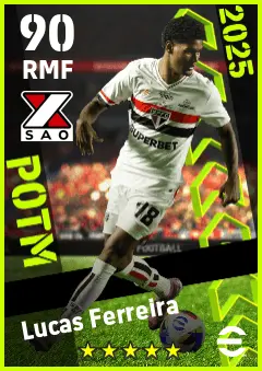 Lucas Ferreira eFootball 2026 player card — 90 OVR RMF