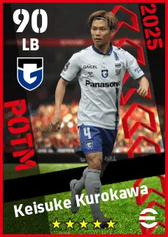 Keisuke Kurokawa eFootball 2026 player card — 90 OVR LB