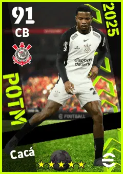 Caca eFootball 2026 player card — 91 OVR CB