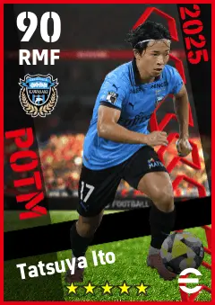 Tatsuya Ito eFootball 2026 player card — 90 OVR RMF
