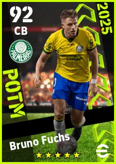 Bruno Fuchs eFootball 2026 player card — 92 OVR CB