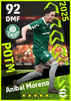 Anibal Moreno eFootball 2026 player card — 92 OVR DMF