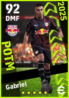 Gabriel eFootball 2026 player card — 92 OVR DMF