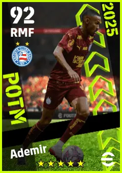 Ademir eFootball 2026 player card — 92 OVR RMF
