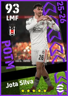 Jota Silva eFootball 2026 player card — 93 OVR LMF