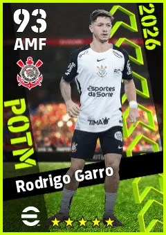 Rodrigo Garro eFootball 2026 player card — 93 OVR AMF